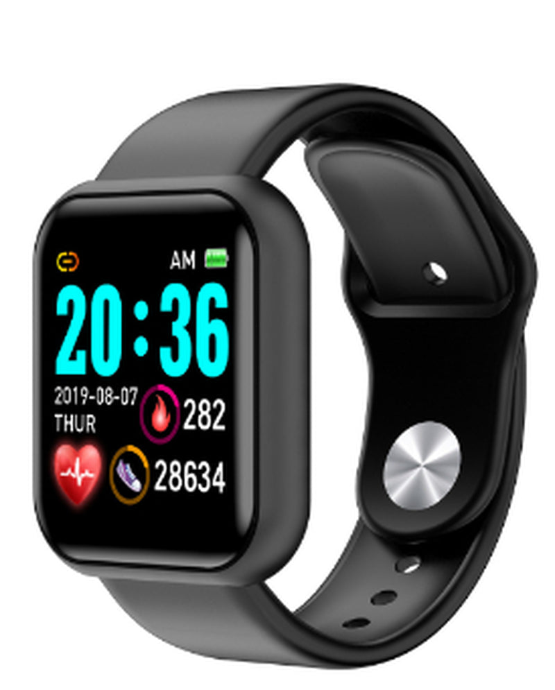 Compatible with , Y68 Color Screen Smart Bracelet Heart Rate Blood Pressure Blood Oxygen