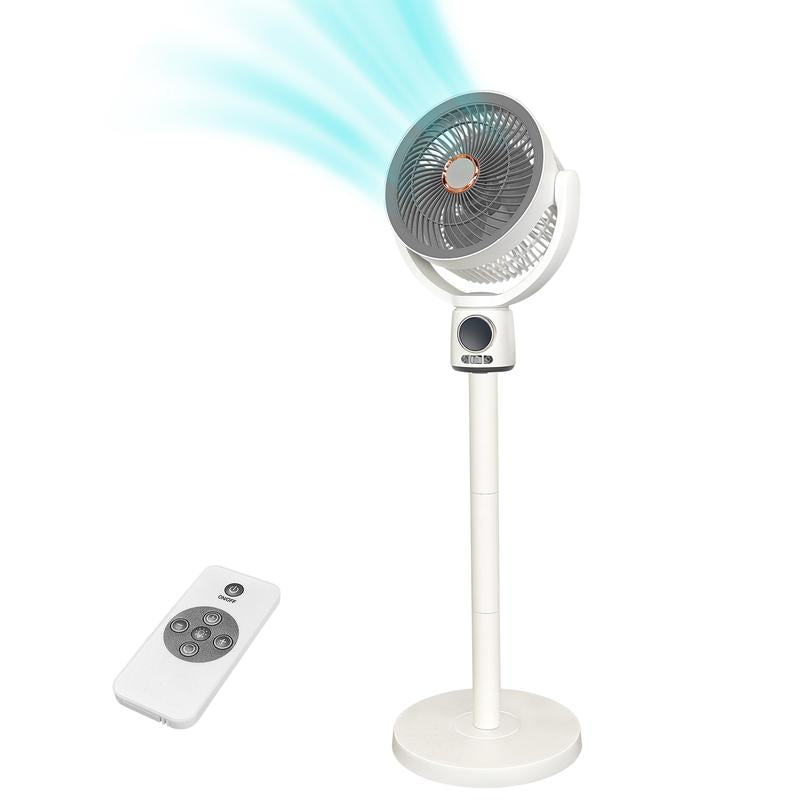 Bedroom Fan, 8000 Mah Standing Fan, Quiet Floor Fan with DC Motor, 5 Speeds, 36Db, 120° Manual Vertical, 35-40 Inch Adjustable Room Floor Fan Air Circulator