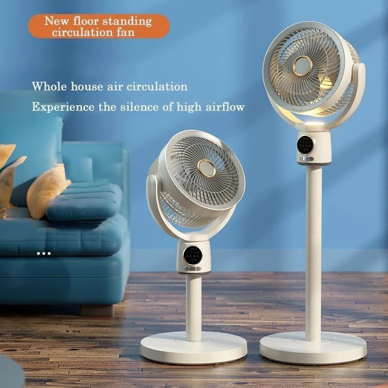 Bedroom Fan, 8000 Mah Standing Fan, Quiet Floor Fan with DC Motor, 5 Speeds, 36Db, 120° Manual Vertical, 35-40 Inch Adjustable Room Floor Fan Air Circulator