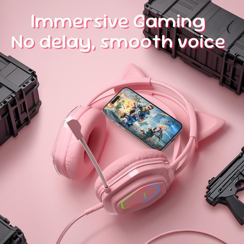 【Live】Gaming Headset with Microphone, Lightweight Design, with 7.1 Surround Sound, Noise Cancelling Mic, Soft Earmuffs, Wired Gaming Headphones for PS5, PS4, Xbox, Xbox Series X|S, Switch, PC