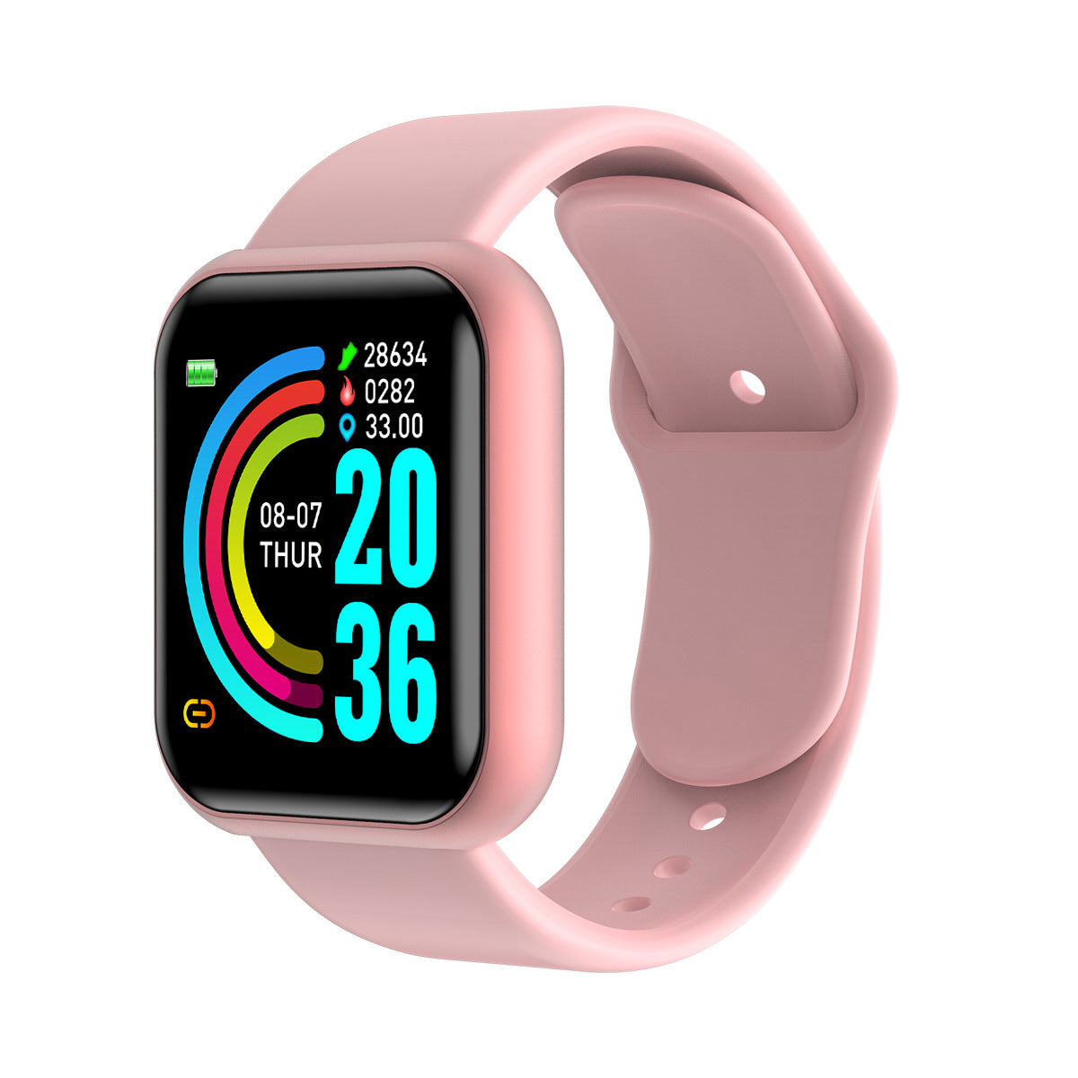 Compatible with , Y68 Color Screen Smart Bracelet Heart Rate Blood Pressure Blood Oxygen