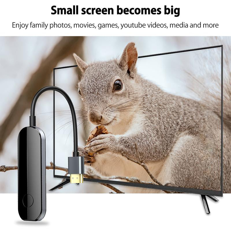 Wireless HDMI Transmitter for Iphone (Ios Only) - Stream Youtube/Tiktok to TV in HD! No Lag, No Cables, Just Plug & Play. Watch Tiktok on Big Screen Tech Gadgets Digital Products Smartphone