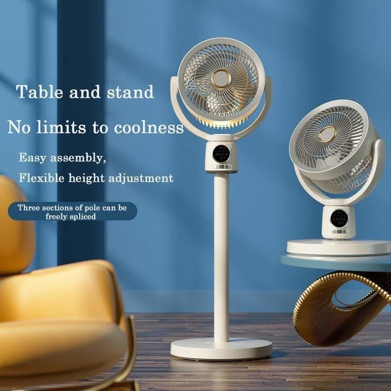 Bedroom Fan, 8000 Mah Standing Fan, Quiet Floor Fan with DC Motor, 5 Speeds, 36Db, 120° Manual Vertical, 35-40 Inch Adjustable Room Floor Fan Air Circulator