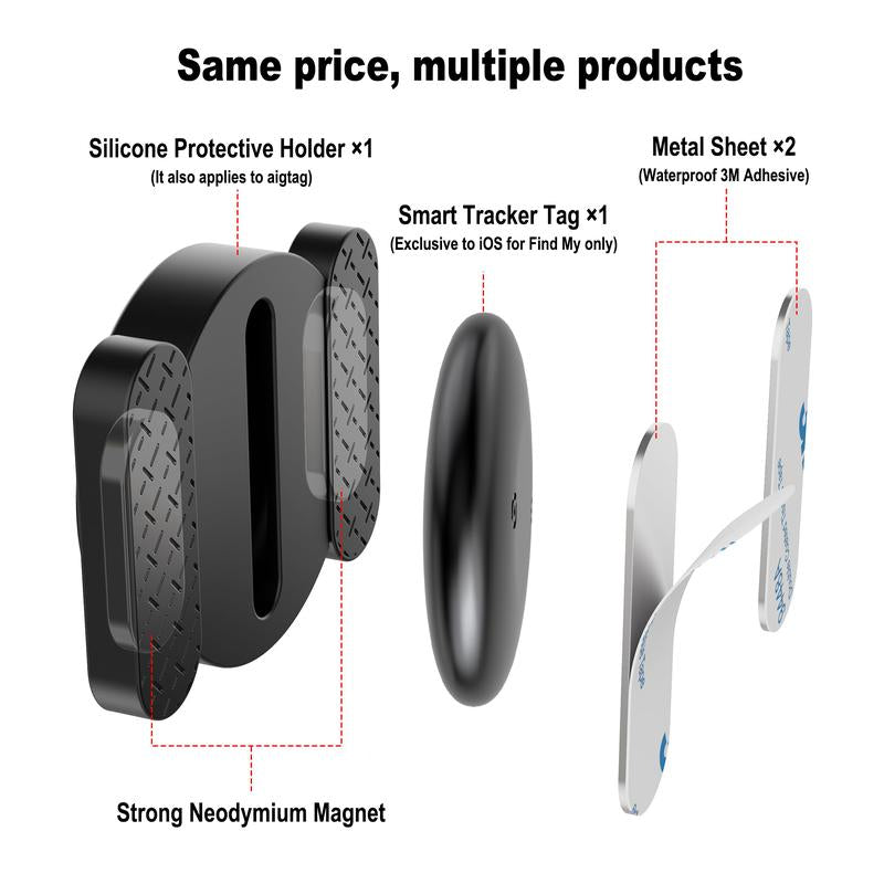 GPS Tracker for Car, Keys, or Wallet(Ios Only) ,Mini Trackers Device with Magnetic Waterproof Case, Compatible with Find My, No Monthly Fee