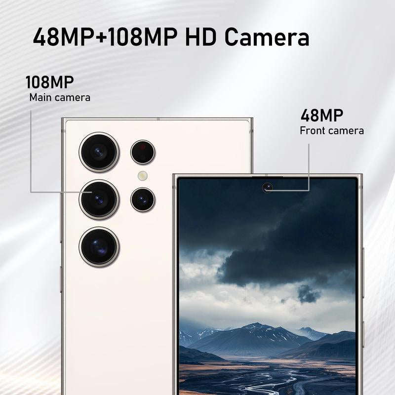 C37 Smartphone, 12+512GB Unlocked Phone, 48+108MP Zoom Camera, 6800Mah, 6.8HD Screen Unlocked Phone, Android 14.0, Facial Recognition, Fingerprint Lock, PS, Christmas Gifts, Essential Holiday Items