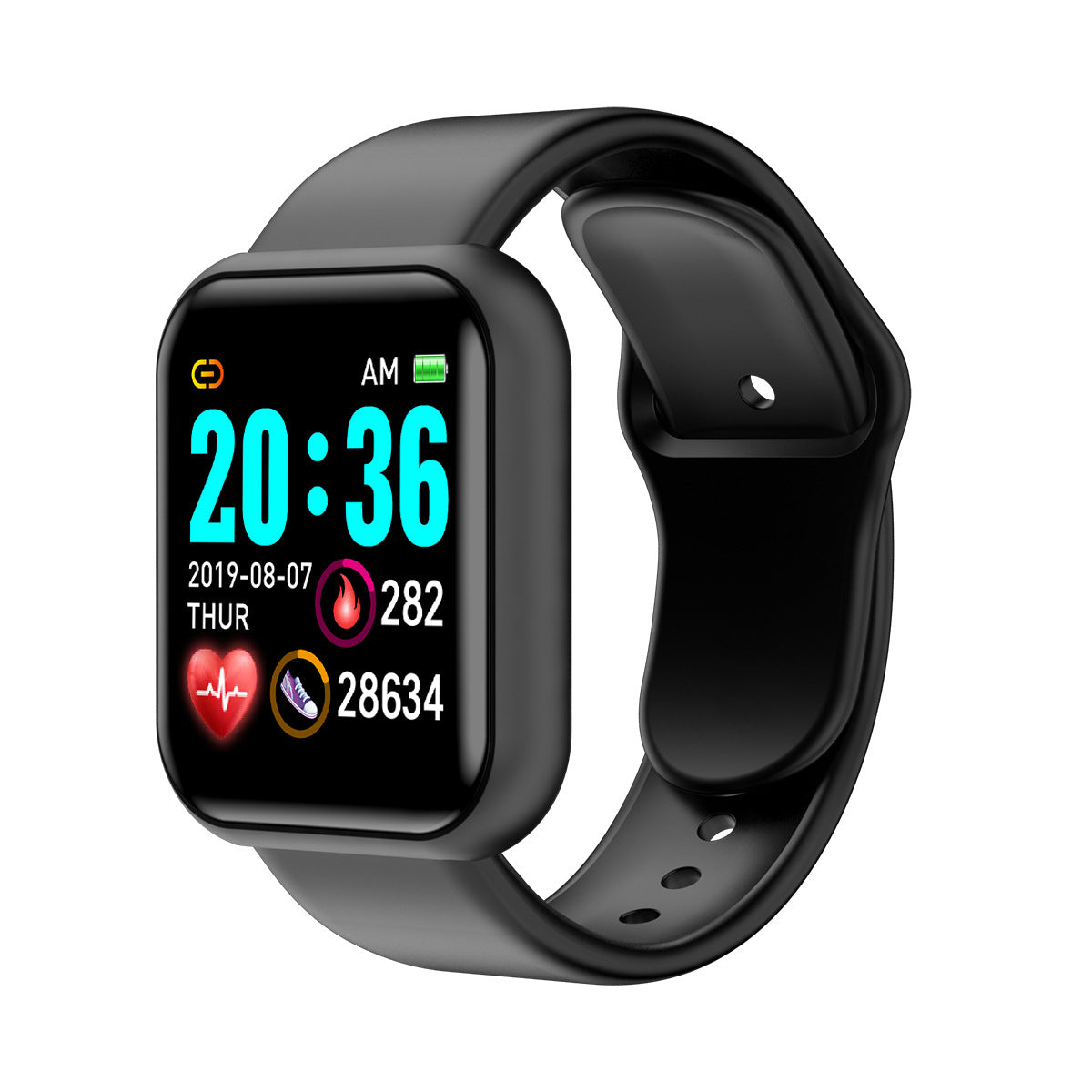 Compatible with , Y68 Color Screen Smart Bracelet Heart Rate Blood Pressure Blood Oxygen