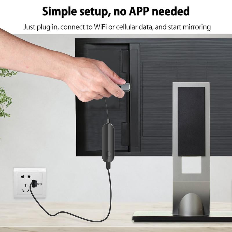 Wireless HDMI Transmitter for Iphone (Ios Only) - Stream Youtube/Tiktok to TV in HD! No Lag, No Cables, Just Plug & Play. Watch Tiktok on Big Screen Tech Gadgets Digital Products Smartphone