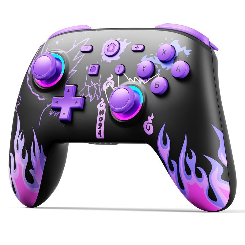 JORREP Game Controller (L/R) Switch Controller- Wireless Game Controller,Ergonomic Grip, Dual Vibration,Cool Lights