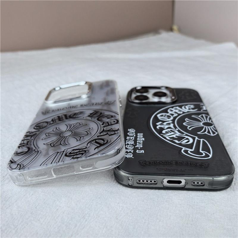Pattern Cross 15 Suitable for Apple 16Promax Phone Case Iphone13 Fashion Brand 12 Electroplating 11 Double Layer