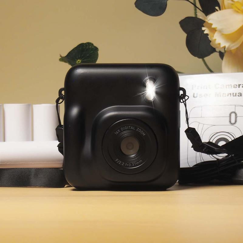 Camkory Newest Kids Camera, Dual-Lens Instant Print Camera, 48MP Selfie Camcorder with Lanyard | 4 Rolls Print Paper | 32GB Card | Safe & Eco-Friendly Design | Perfect Birthday Christmas Toddler Toy Camera for Kids Ages 4-10, Boys & Girls