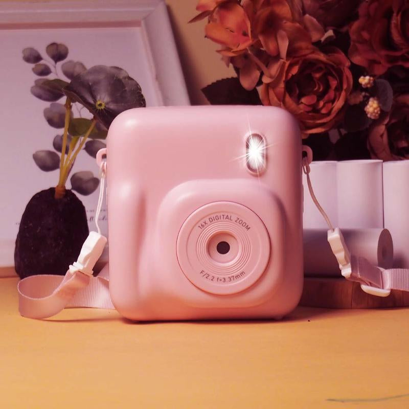 Camkory Newest Kids Camera, Dual-Lens Instant Print Camera, 48MP Selfie Camcorder with Lanyard | 4 Rolls Print Paper | 32GB Card | Safe & Eco-Friendly Design | Perfect Birthday Christmas Toddler Toy Camera for Kids Ages 4-10, Boys & Girls