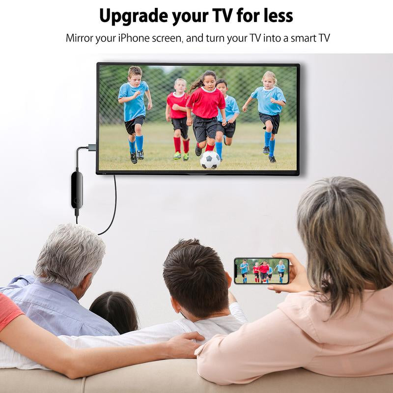 Wireless HDMI Transmitter for Iphone (Ios Only) - Stream Youtube/Tiktok to TV in HD! No Lag, No Cables, Just Plug & Play. Watch Tiktok on Big Screen Tech Gadgets Digital Products Smartphone