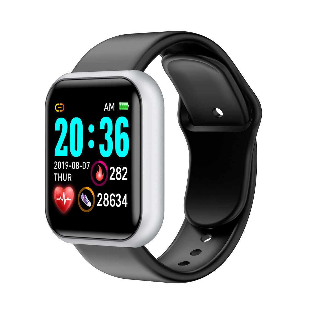 Compatible with , Y68 Color Screen Smart Bracelet Heart Rate Blood Pressure Blood Oxygen