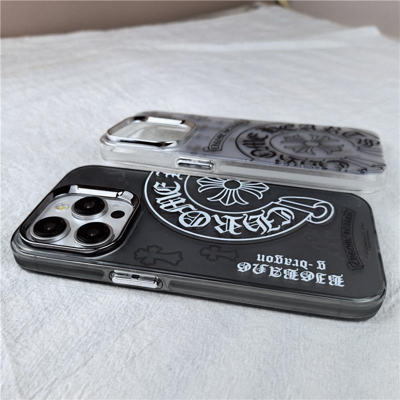 Pattern Cross 15 Suitable for Apple 16Promax Phone Case Iphone13 Fashion Brand 12 Electroplating 11 Double Layer