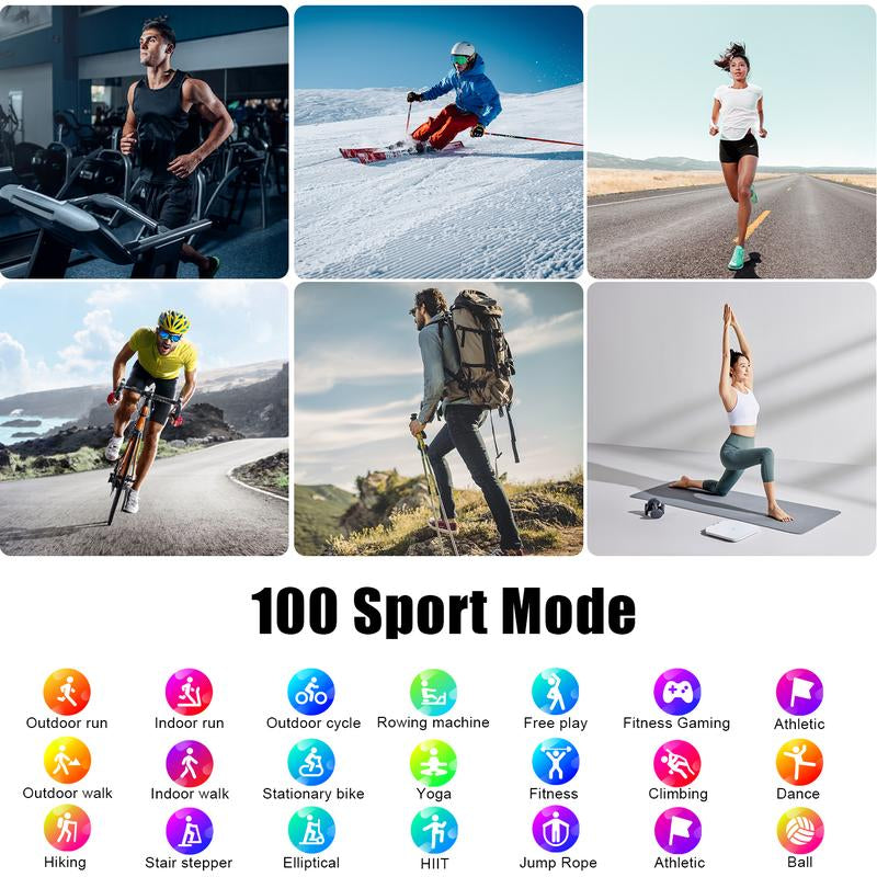 AI Voice Smart Watch for Men(Answer/Dial Calls), Smart Fitness Watch for Women, Sleep Monitoring, Step Caloric, Call Information Prompt, Fitness Tracker for Android IOS