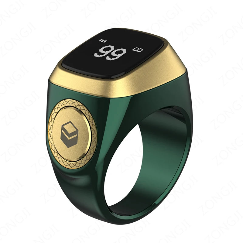 Iqibla Smart Praise Zikr Ring Tasbih Tally Intelligent Digital Counter for Muslims 5 Prayer Time Vibration Reminder Waterproof