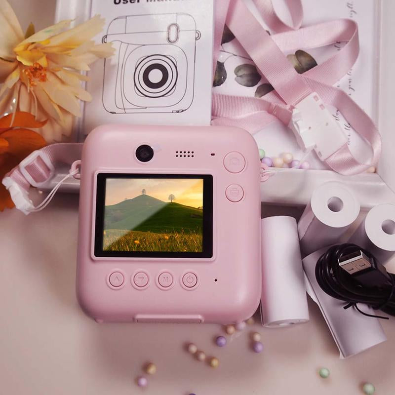 Camkory Newest Kids Camera, Dual-Lens Instant Print Camera, 48MP Selfie Camcorder with Lanyard | 4 Rolls Print Paper | 32GB Card | Safe & Eco-Friendly Design | Perfect Birthday Christmas Toddler Toy Camera for Kids Ages 4-10, Boys & Girls
