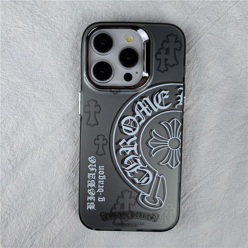 Pattern Cross 15 Suitable for Apple 16Promax Phone Case Iphone13 Fashion Brand 12 Electroplating 11 Double Layer