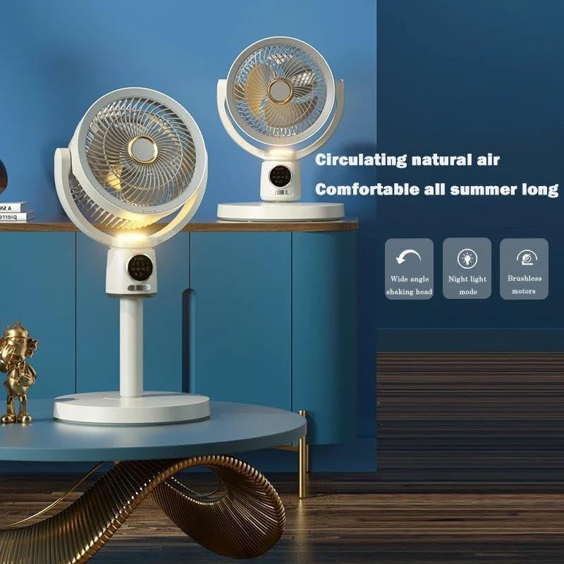 Bedroom Fan, 8000 Mah Standing Fan, Quiet Floor Fan with DC Motor, 5 Speeds, 36Db, 120° Manual Vertical, 35-40 Inch Adjustable Room Floor Fan Air Circulator