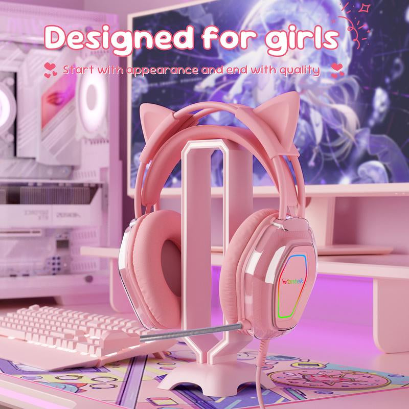 【Live】Gaming Headset with Microphone, Lightweight Design, with 7.1 Surround Sound, Noise Cancelling Mic, Soft Earmuffs, Wired Gaming Headphones for PS5, PS4, Xbox, Xbox Series X|S, Switch, PC
