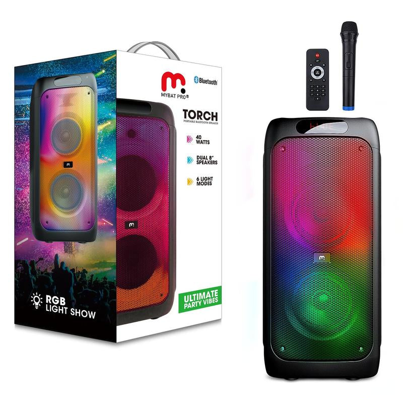 Mybat Pro Vibebuddy plus Bluetooth Speaker - Black Audio Colorful Compact Wireless Card Connection Stereo