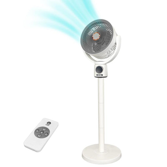 Bedroom Fan, 8000 Mah Standing Fan, Quiet Floor Fan with DC Motor, 5 Speeds, 36Db, 120° Manual Vertical, 35-40 Inch Adjustable Room Floor Fan Air Circulator