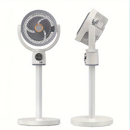 Bedroom Fan, 8000 Mah Standing Fan, Quiet Floor Fan with DC Motor, 5 Speeds, 36Db, 120° Manual Vertical, 35-40 Inch Adjustable Room Floor Fan Air Circulator