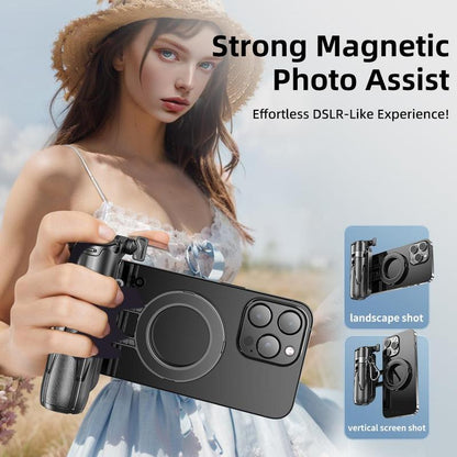 Magnetic Selfie Stick Stand, Mobile Live Tripod Video Stable Shooting Support Stand, Desktop Landing Multi-Function Shooting Video Tool, Phone, Vlogging, Stabilizer