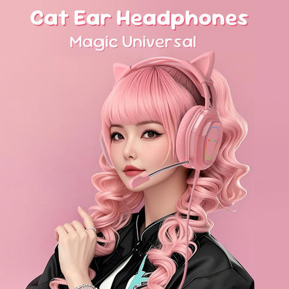 【Live】Gaming Headset with Microphone, Lightweight Design, with 7.1 Surround Sound, Noise Cancelling Mic, Soft Earmuffs, Wired Gaming Headphones for PS5, PS4, Xbox, Xbox Series X|S, Switch, PC