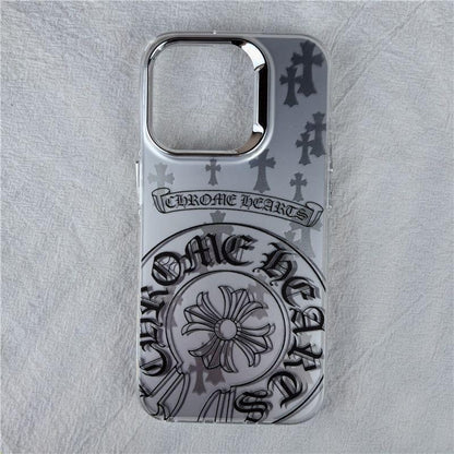 Pattern Cross 15 Suitable for Apple 16Promax Phone Case Iphone13 Fashion Brand 12 Electroplating 11 Double Layer