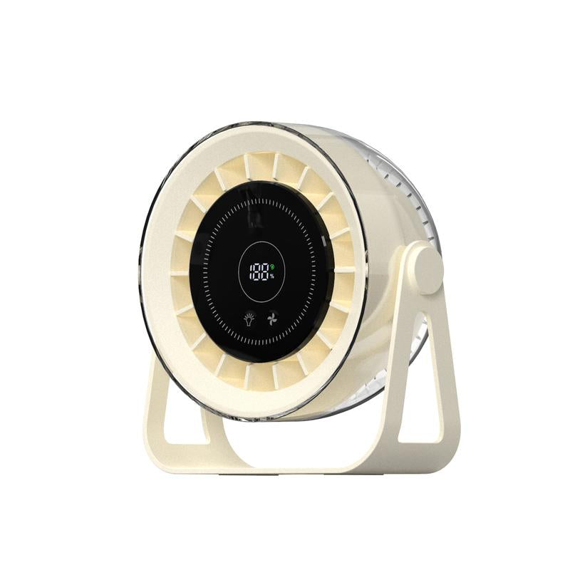 [Free Shipping]Portable Desktop Fan with Ambient Mood Light ️，Speed Adjustable (1-100) ，Up to 10 Working Hours ，Remote Control ，Wall Mountable & Hangable，Turbo Tech Cooling Fan, Low Noise, USB-C ， Perfect for Home，Office，Bedroom，Outdoor Camping Etc..