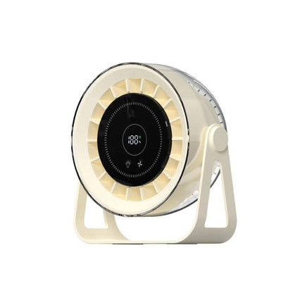 [Free Shipping]Portable Desktop Fan with Ambient Mood Light ️，Speed Adjustable (1-100) ，Up to 10 Working Hours ，Remote Control ，Wall Mountable & Hangable，Turbo Tech Cooling Fan, Low Noise, USB-C ， Perfect for Home，Office，Bedroom，Outdoor Camping Etc..