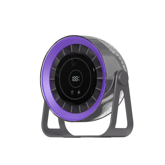 [Free Shipping]Portable Desktop Fan with Ambient Mood Light ️，Speed Adjustable (1-100) ，Up to 10 Working Hours ，Remote Control ，Wall Mountable & Hangable，Turbo Tech Cooling Fan, Low Noise, USB-C ， Perfect for Home，Office，Bedroom，Outdoor Camping Etc..