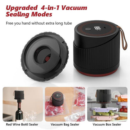 2025 Latest Portable Electric Mason Jar Vacuum Sealer Kit for Food Storage,Firm and Non-Slip Seal,One-Button Start and Easy Operation, Suitable for Wide Mouth or Regular Mouth Mason Jars