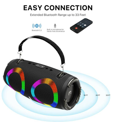 Mybat Pro Vibebuddy plus Bluetooth Speaker - Black Audio Colorful Compact Wireless Card Connection Stereo