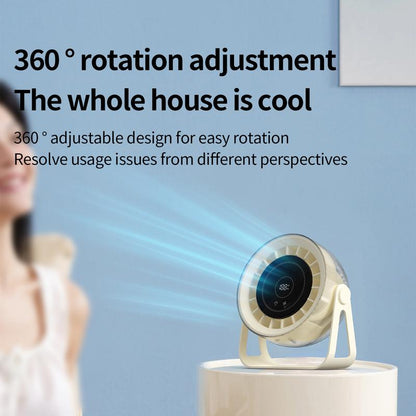 [Free Shipping]Portable Desktop Fan with Ambient Mood Light ️，Speed Adjustable (1-100) ，Up to 10 Working Hours ，Remote Control ，Wall Mountable & Hangable，Turbo Tech Cooling Fan, Low Noise, USB-C ， Perfect for Home，Office，Bedroom，Outdoor Camping Etc..