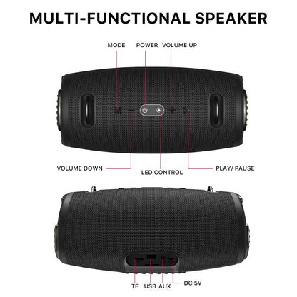 Mybat Pro Vibebuddy plus Bluetooth Speaker - Black Audio Colorful Compact Wireless Card Connection Stereo