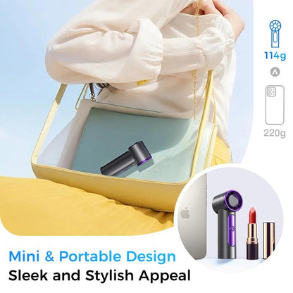 MAGIC JOHN Mini Handheld Fan with LED Display – Powerful Wind, USB Rechargeable, Stylish & Ultra-Portable Personal Fan for Travel, Office, Home