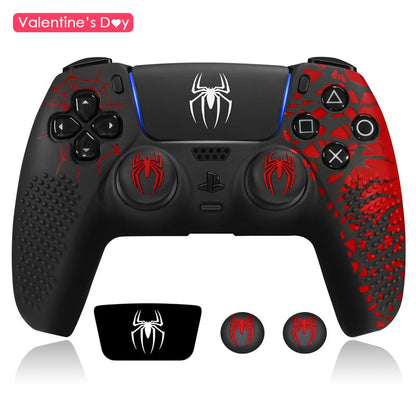 JORREP Anti-Slip PS5 Controller Skin, Non-Slip Silicone Cover Case with Thumb Grip Gaps, Touch Pad Sticker & Cover Wrap Stickers Ps5 Controller