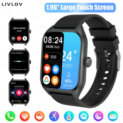 AI Voice Smart Watch for Men(Answer/Dial Calls), Smart Fitness Watch for Women, Sleep Monitoring, Step Caloric, Call Information Prompt, Fitness Tracker for Android IOS