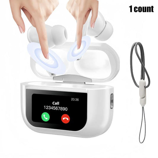 Wireless In-Ear Design Earphone with Touch Screen, Noise Cancelling, Bluetooth Compatible for Phone, PC & Laptop - Headset Electronic Audio